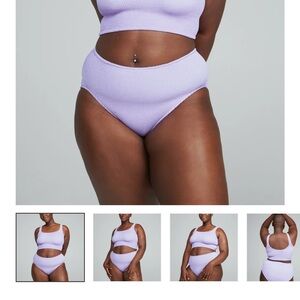 YouSwim verve high waisted longline two piece in black